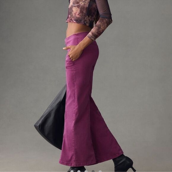 Anthropologie Pilcro High Rise Crop Flare Pants NEW Size 34 - Picture 2 of 11